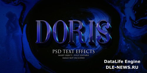 Doris text effect Premium Psd