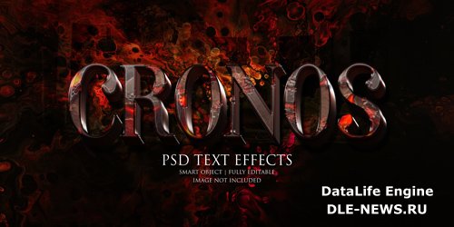 Cronos text effect Premium Psd