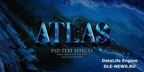 Atlas text effect Premium Psd