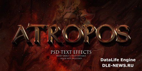 Atropos text effect Premium Psd