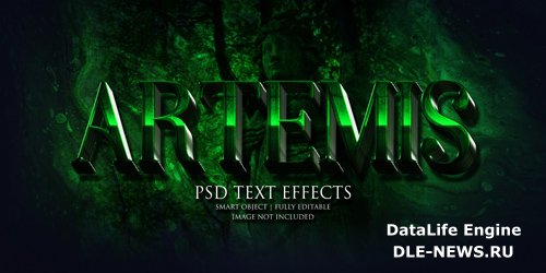 Artemis text effect Premium Psd