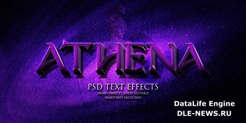 Athena text effect Premium Psd