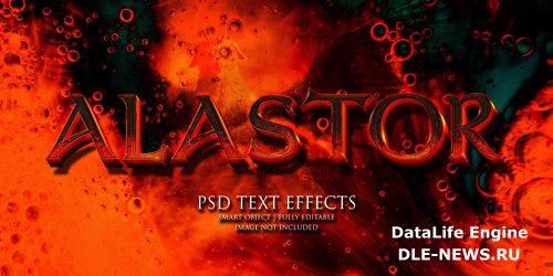 Alastor text effect Premium Psd