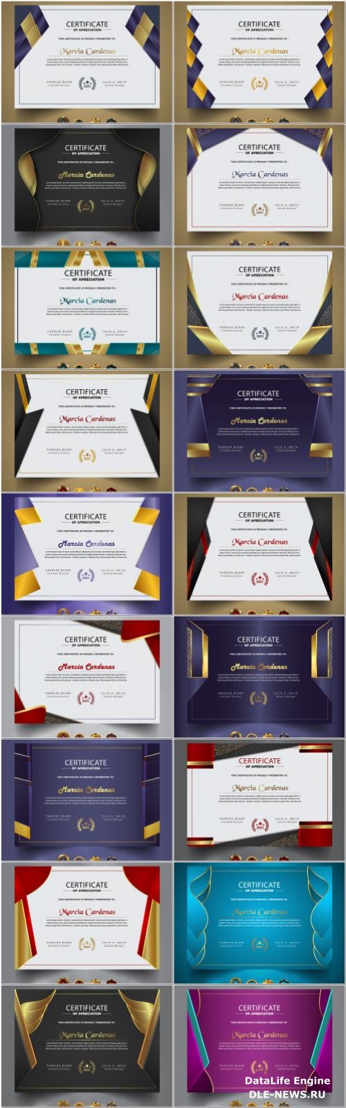 Premium certificate and vector diploma template