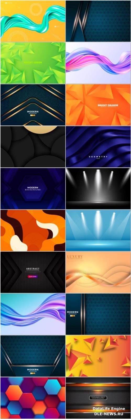 Set abstract vector background