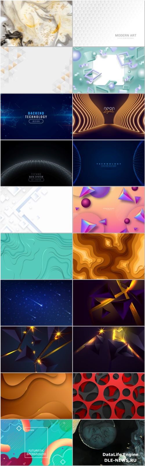 Set abstract vector background design