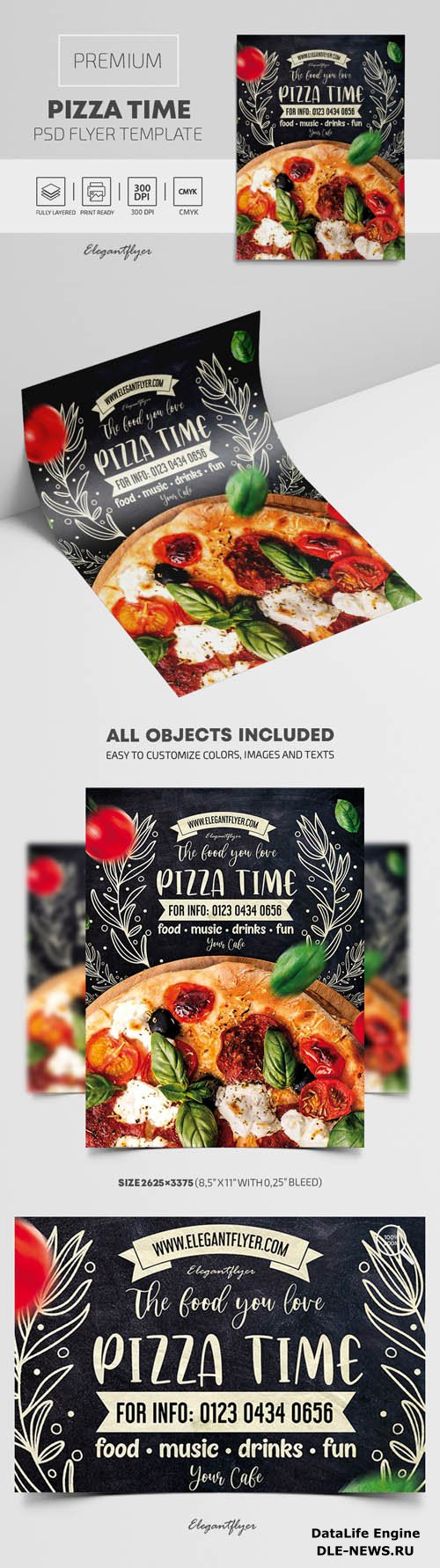 Pizza Time Premium PSD Flyer Template