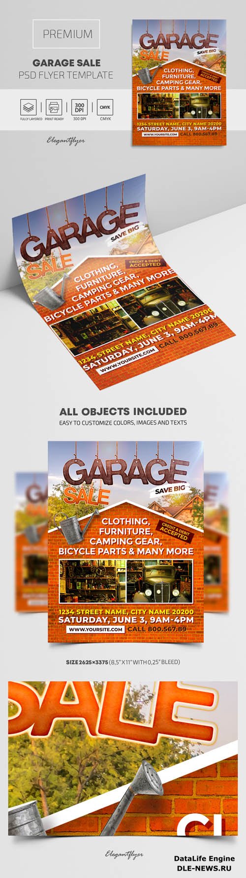 Garage Sale Premium PSD Flyer Template