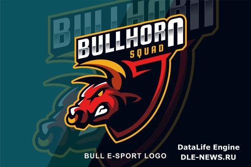 Bull Angry E Sport logo design templates