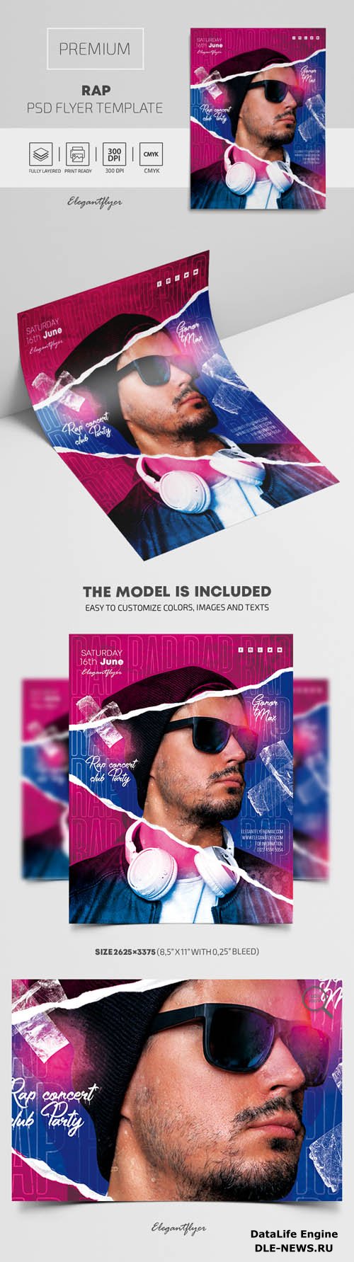 Rap Flyer PSD Template