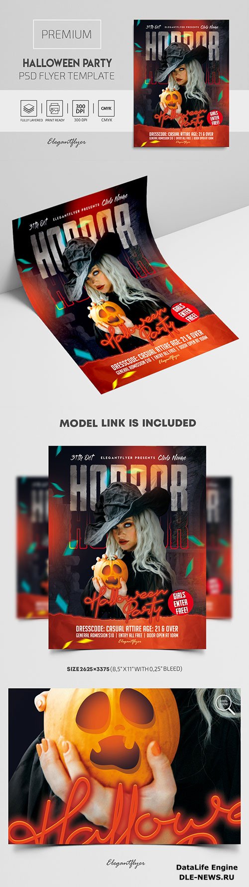 Halloween Horror Party Premium PSD Flyer Template