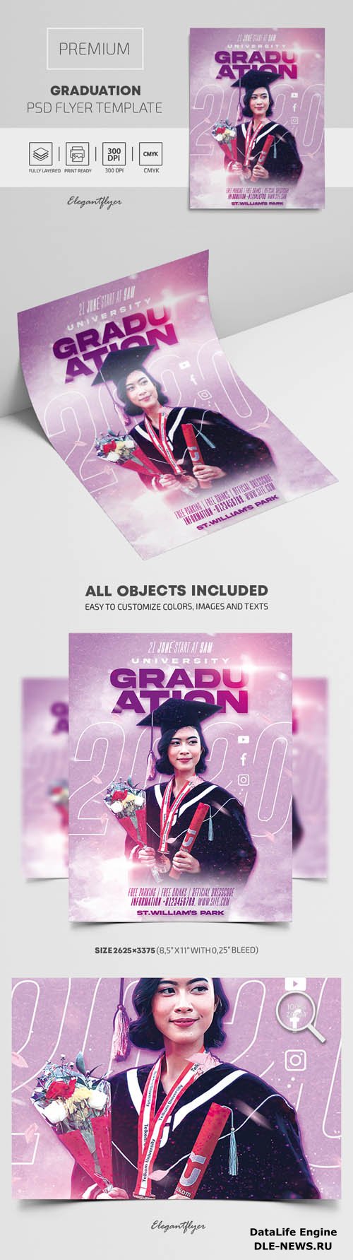 Graduation Premium PSD Flyer Template