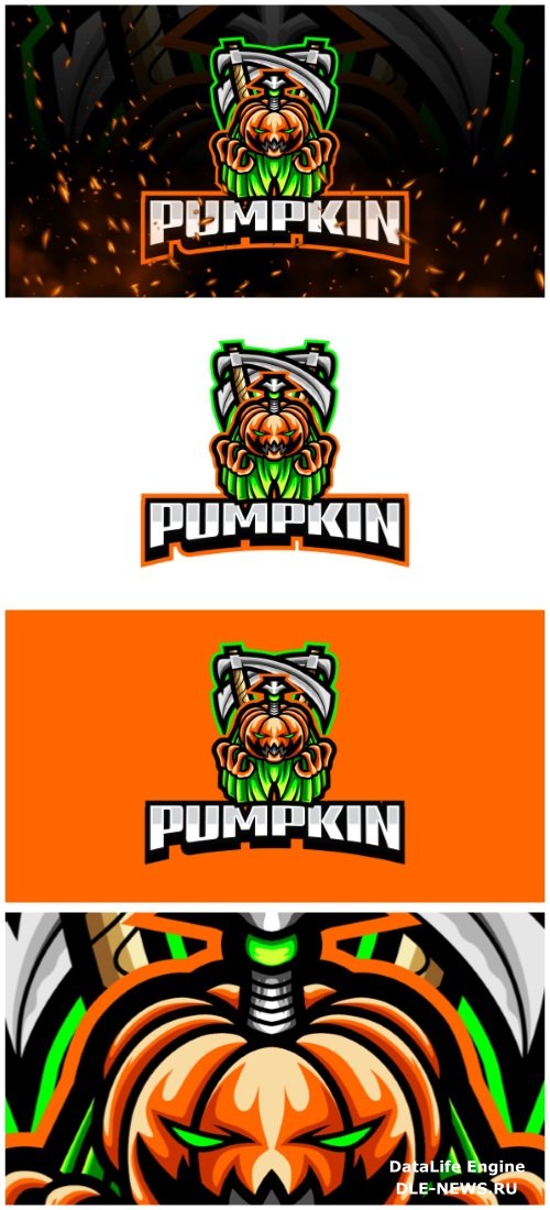 Pumpkin E-Sport and Sport Logo Template