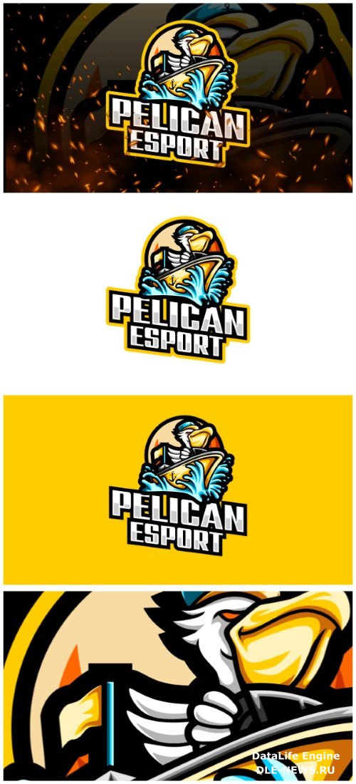 Pelican E-Sport and Sport Logo Template