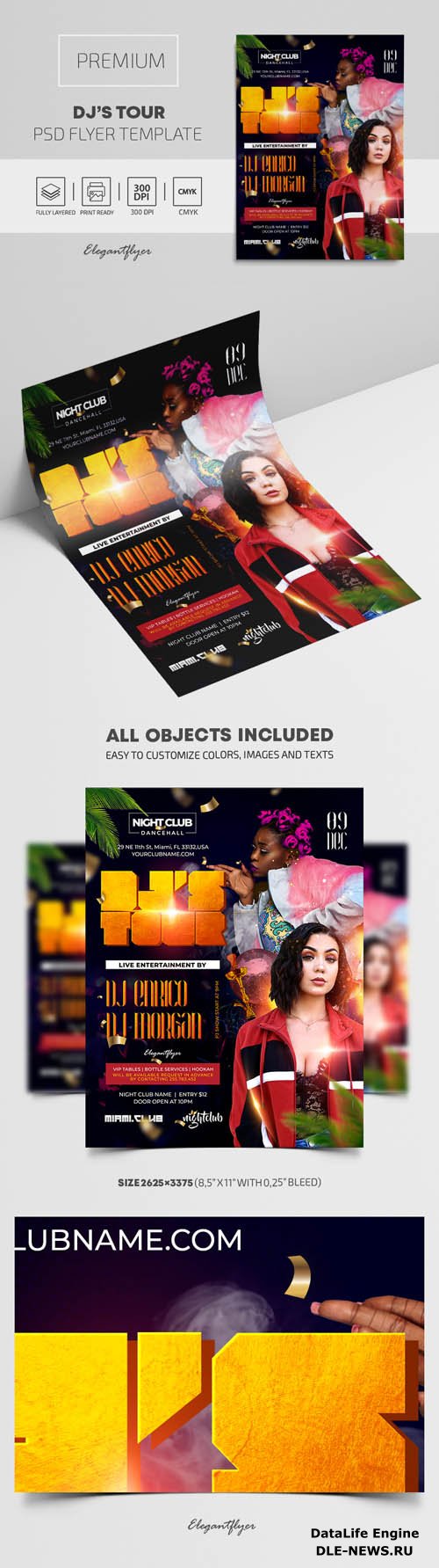 DJ Tour Premium PSD Flyer Template