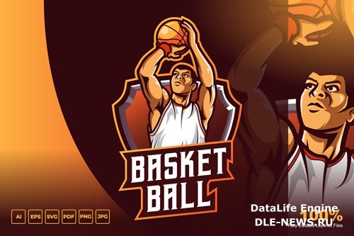 Basketball Mascot Logo