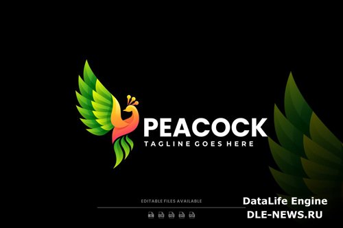 Peacock Gradient Colorful Logo