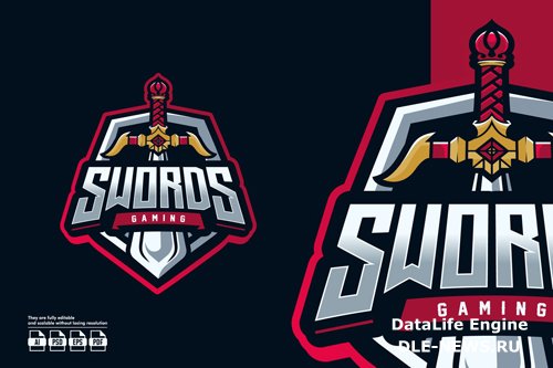 Swords Esport Logo Template