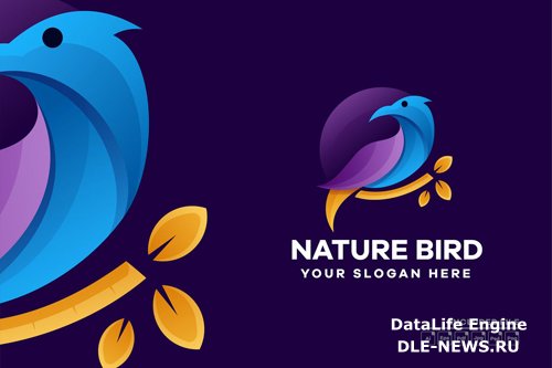 Nature Bird Gradient Logo Design