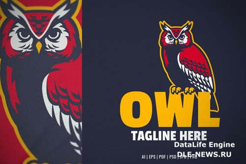 Owl Night Mascot Logo Template