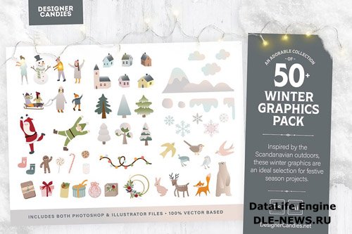 Winter Illustrations & Graphics Pack