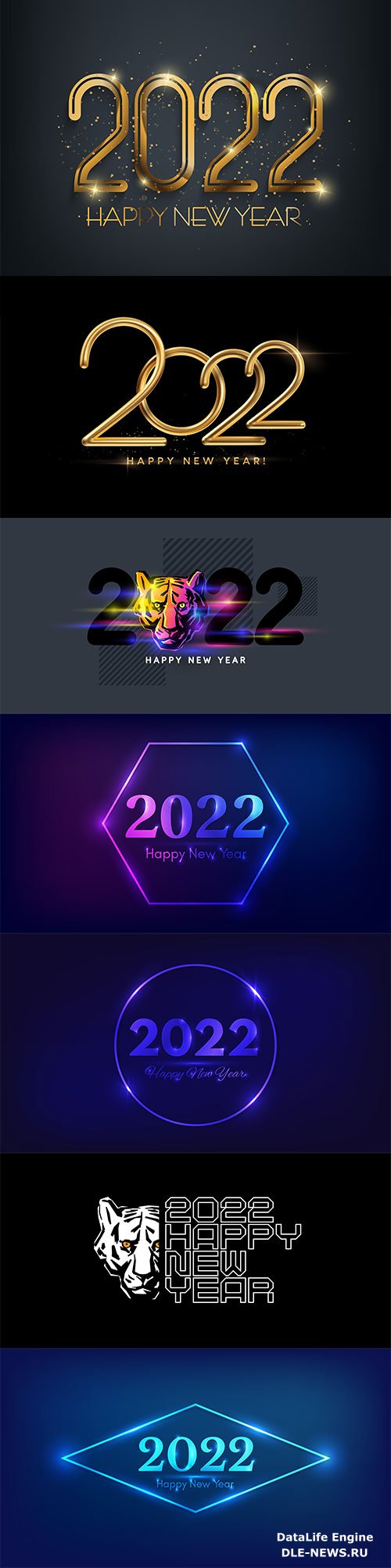 2022 New year, Merry christmas editable text effect premium vector vol 8