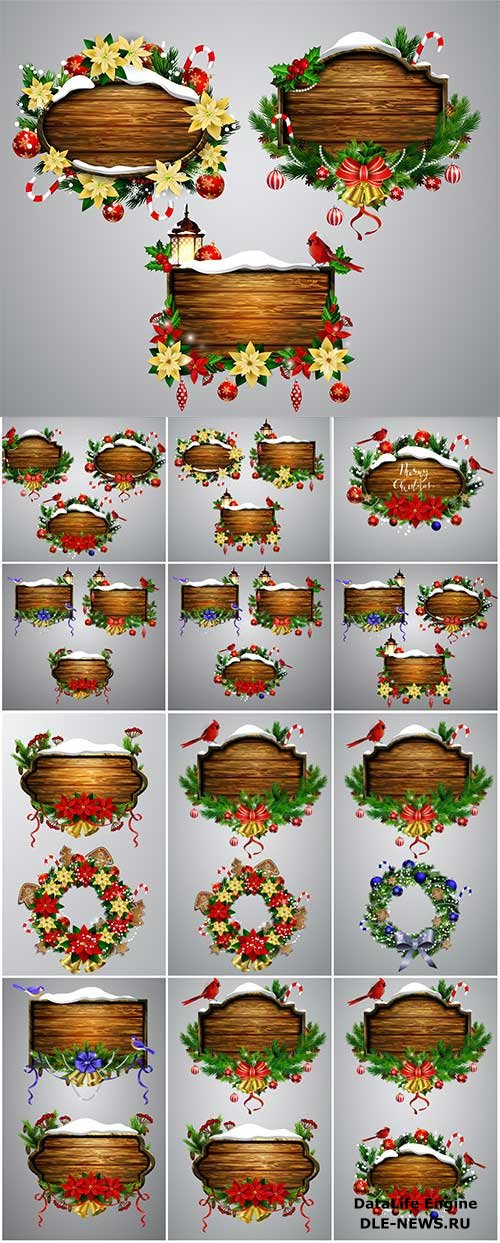 New Year and Christmas vector vol 13