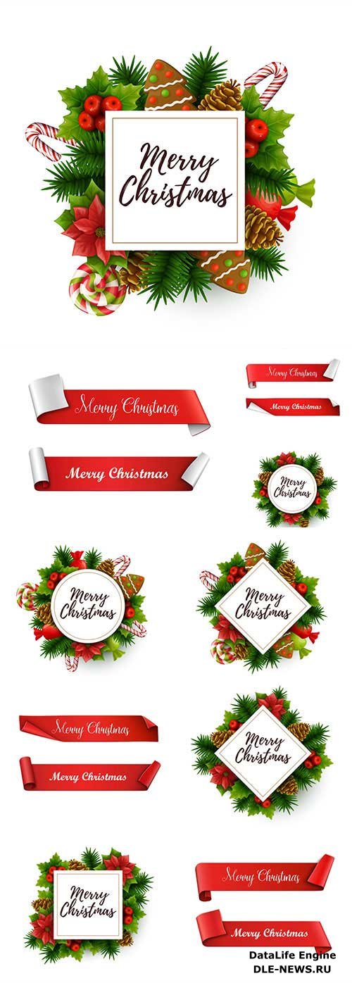 New Year and Christmas vector vol 2