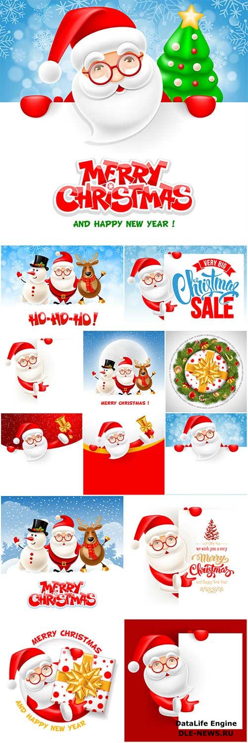 New Year and Christmas vector vol 5