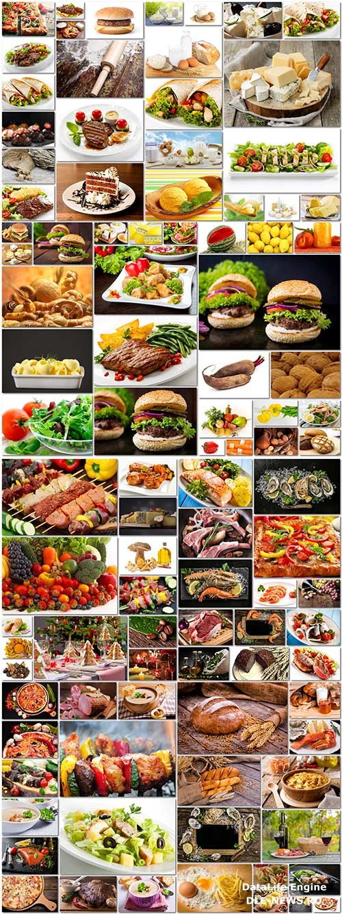 100 Bundle food, meat, vegetables, fruits, fish, stock photo vol 3