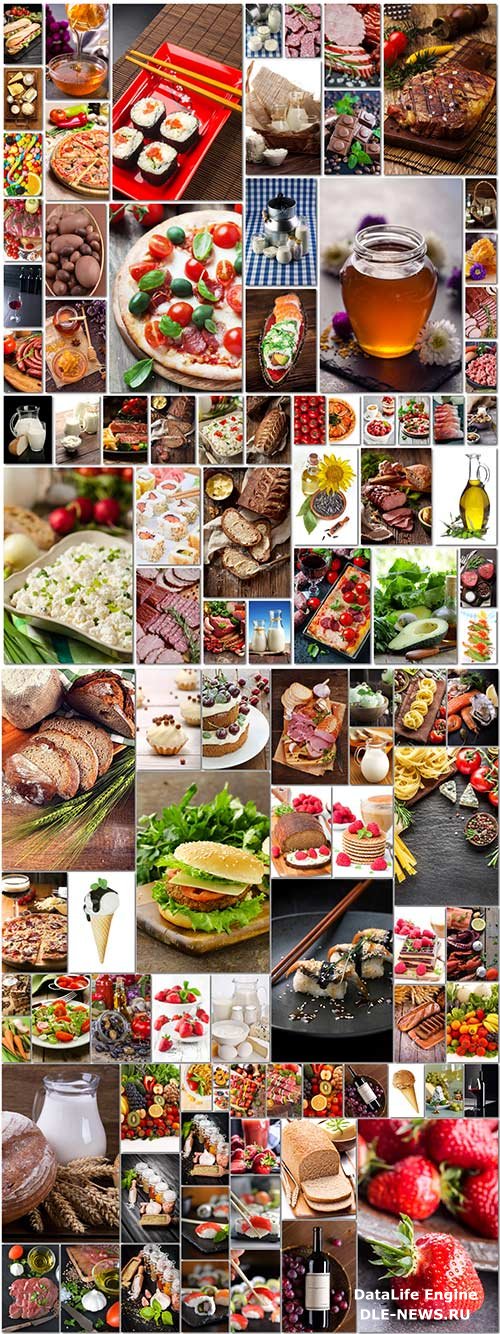 100 Bundle food, meat, vegetables, fruits, fish, stock photo vol 2