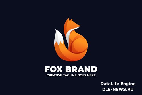 Fox Mascot Character Gradient Logo