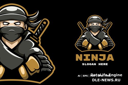 Ninja mascot logo