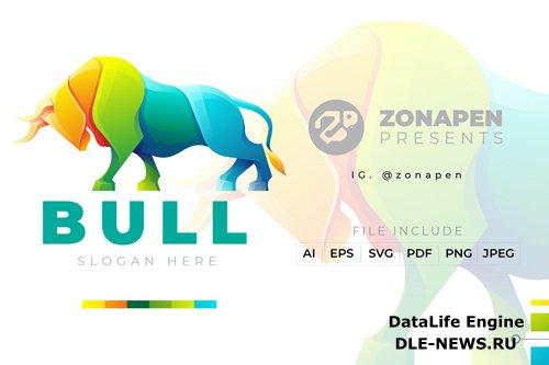 Bull Gradient Logo