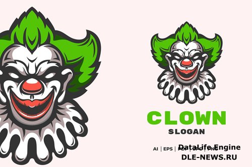 Clown mascot logo