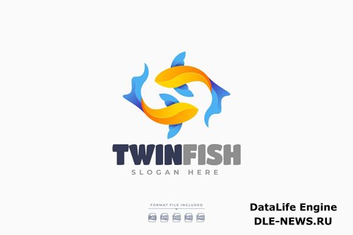 Twin Fish Logo Template