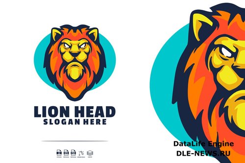 Lion Head Logo Template