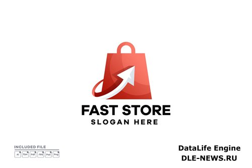 Fast Store Gradient Logo Design