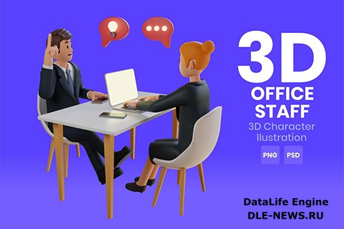 Office Staff 3D Character Illustration 6