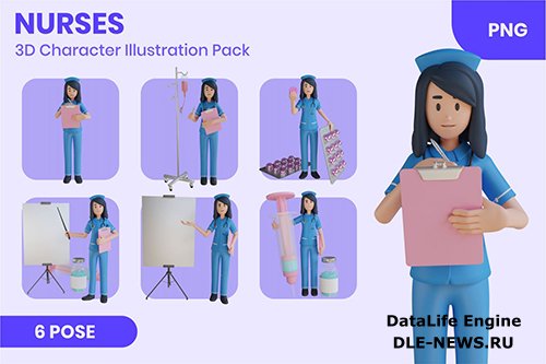 Nurses 3D Character Set