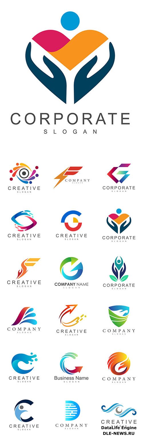 Business logos set in vector