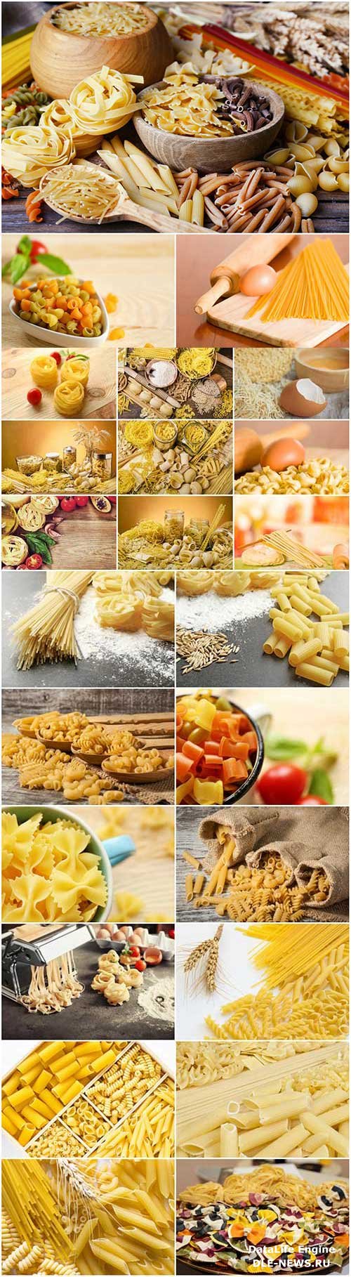 Different types of pasta stock photo