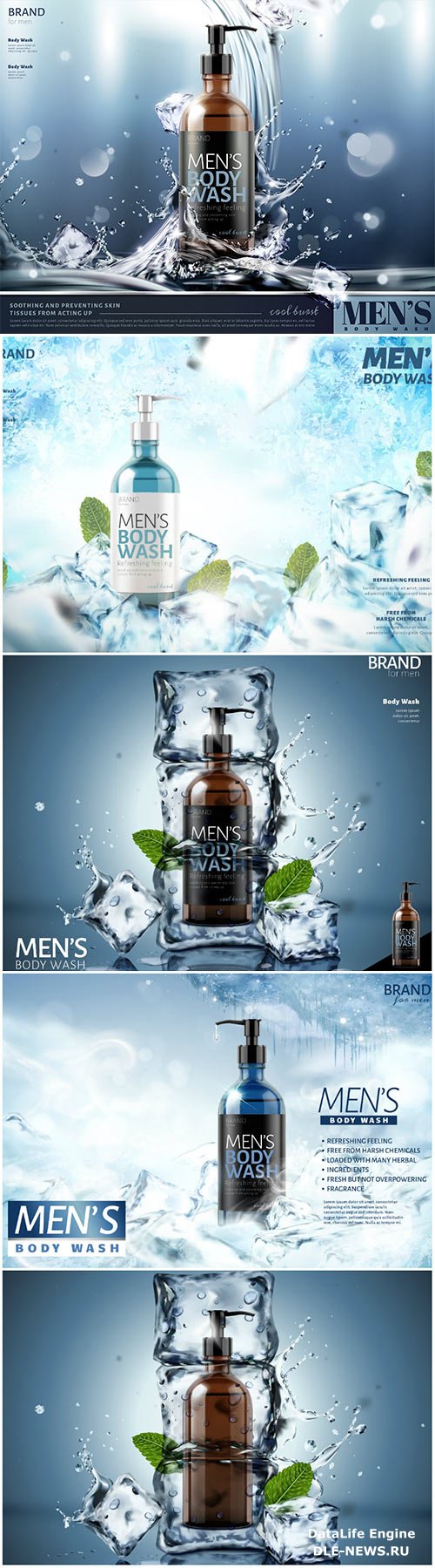 Cosmetics for men in vector