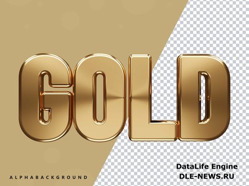 Gold text effect 3d psd