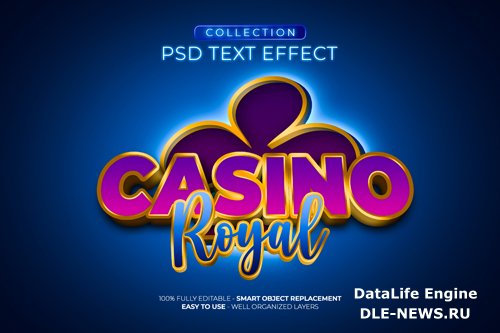 Casino royal custom text effect psd