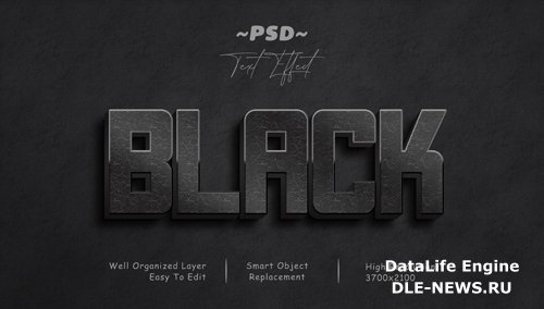 Dark color editable psd text effect psd