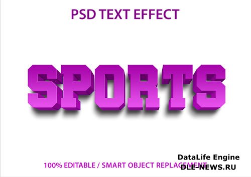 Editable text effect sports premium psd