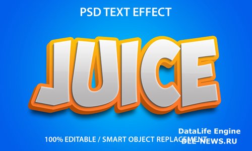 Editable text effect juice premium psd