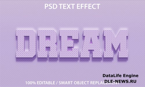 Editable text effect dream premium psd