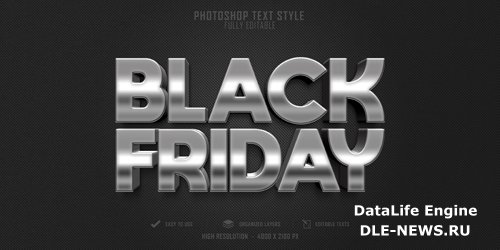 Black friday 3d text style effect premium psd